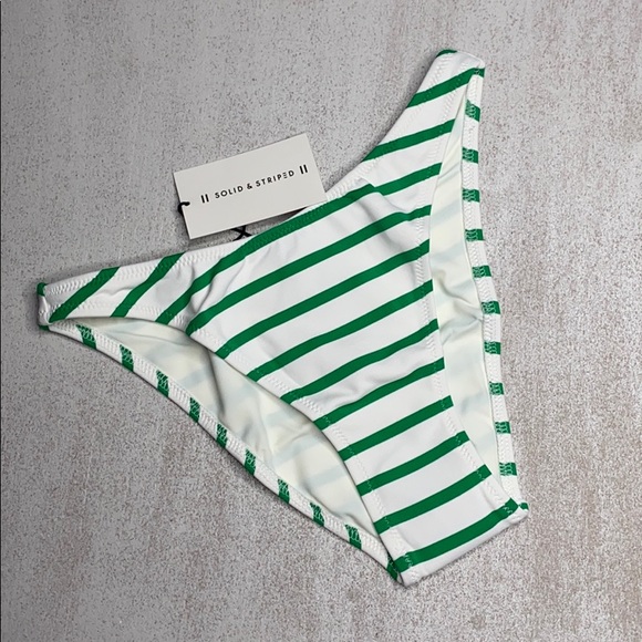 SOLID & STRIPED The Meghan Bottoms Green Stripe - Picture 2 of 4